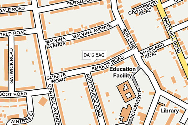 DA12 5AG map - OS OpenMap – Local (Ordnance Survey)