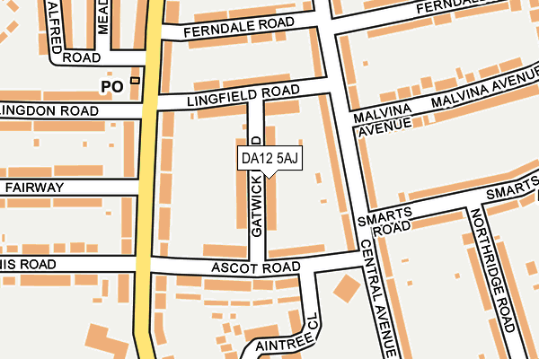 DA12 5AJ map - OS OpenMap – Local (Ordnance Survey)