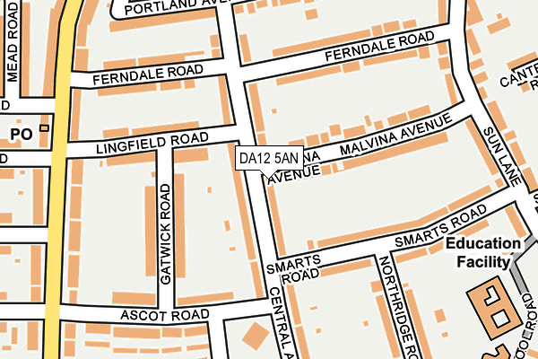 DA12 5AN map - OS OpenMap – Local (Ordnance Survey)