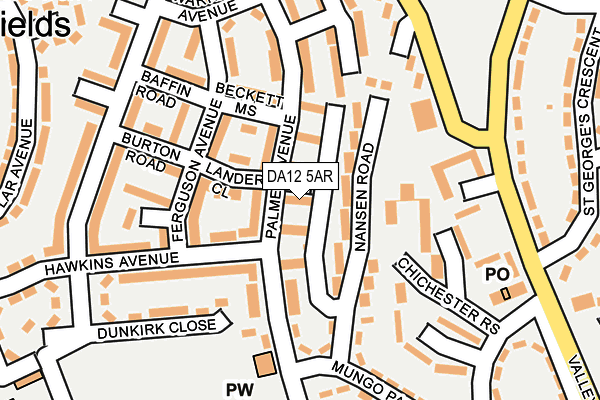 DA12 5AR map - OS OpenMap – Local (Ordnance Survey)