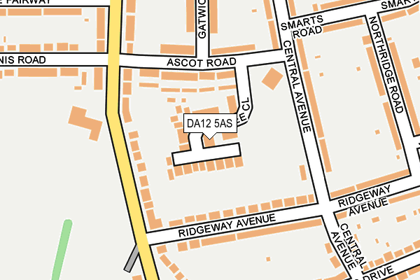DA12 5AS map - OS OpenMap – Local (Ordnance Survey)