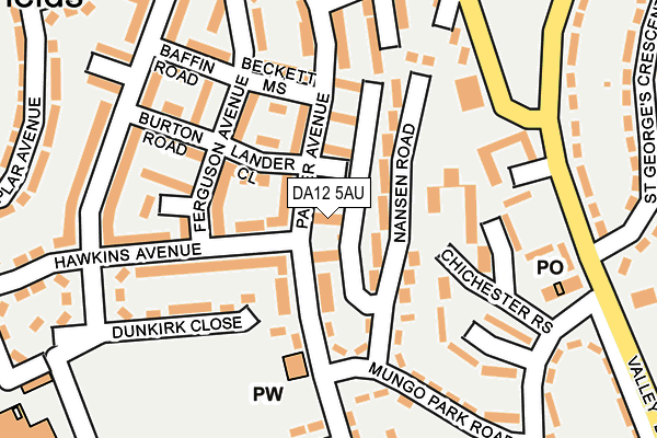 DA12 5AU map - OS OpenMap – Local (Ordnance Survey)