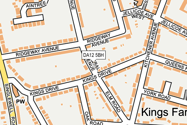 DA12 5BH map - OS OpenMap – Local (Ordnance Survey)