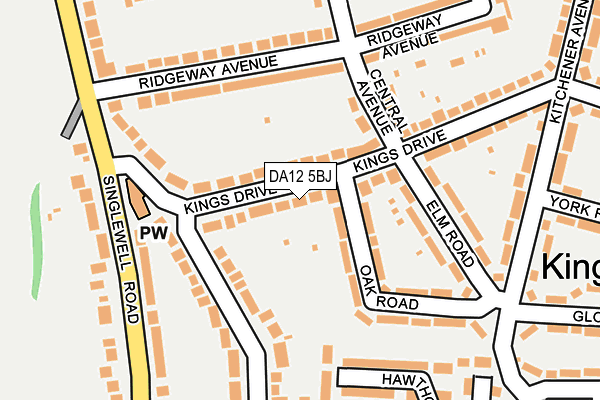 DA12 5BJ map - OS OpenMap – Local (Ordnance Survey)