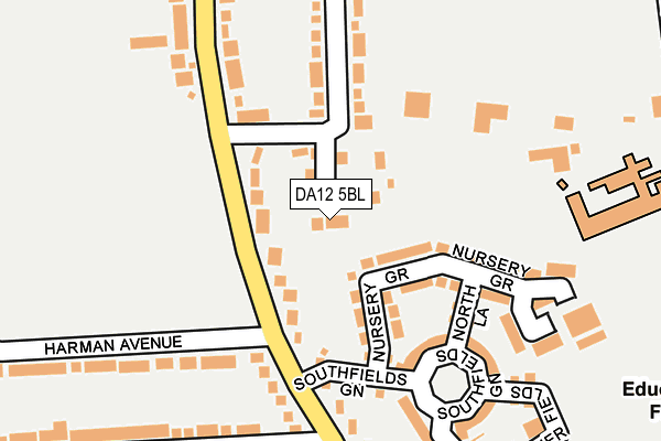 DA12 5BL map - OS OpenMap – Local (Ordnance Survey)