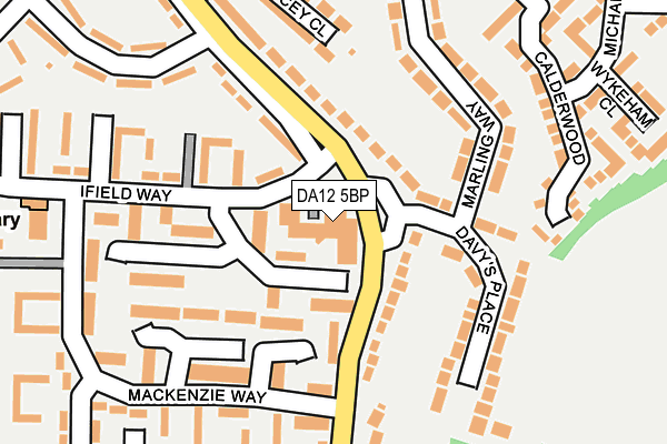 DA12 5BP map - OS OpenMap – Local (Ordnance Survey)