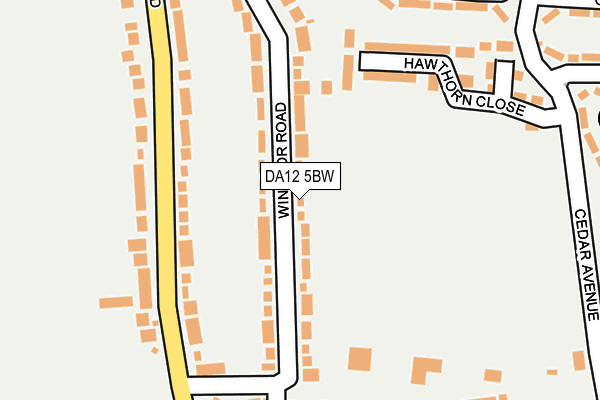 DA12 5BW map - OS OpenMap – Local (Ordnance Survey)