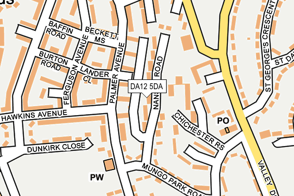 DA12 5DA map - OS OpenMap – Local (Ordnance Survey)
