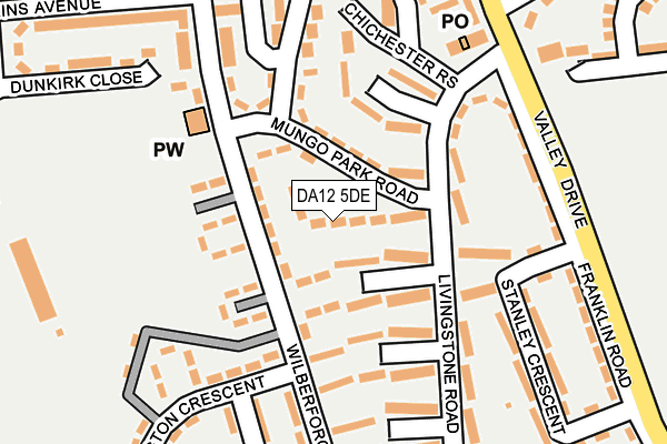 DA12 5DE map - OS OpenMap – Local (Ordnance Survey)