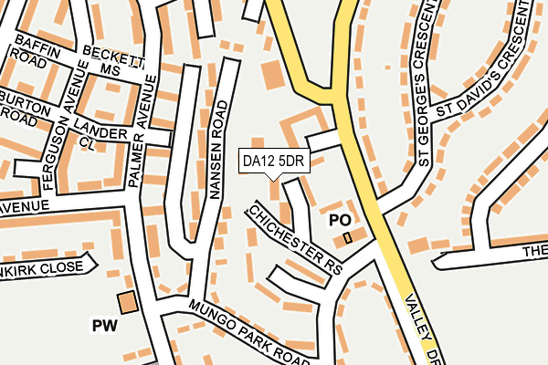 DA12 5DR map - OS OpenMap – Local (Ordnance Survey)