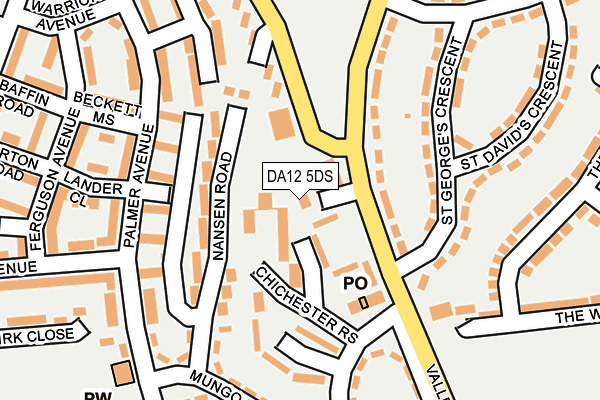 DA12 5DS map - OS OpenMap – Local (Ordnance Survey)