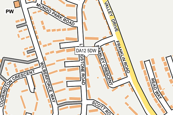 DA12 5DW map - OS OpenMap – Local (Ordnance Survey)