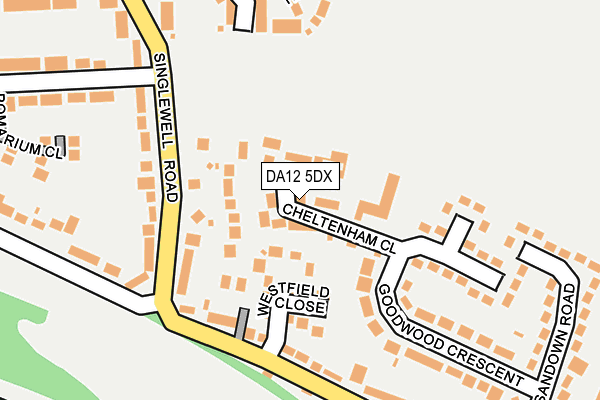DA12 5DX map - OS OpenMap – Local (Ordnance Survey)
