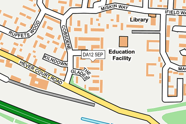 DA12 5EP map - OS OpenMap – Local (Ordnance Survey)