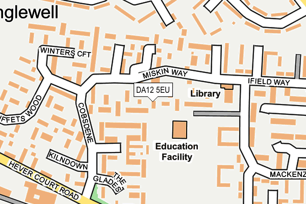 DA12 5EU map - OS OpenMap – Local (Ordnance Survey)