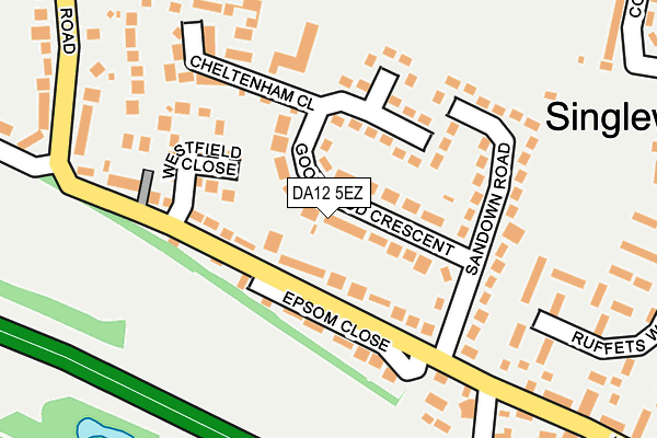 DA12 5EZ map - OS OpenMap – Local (Ordnance Survey)