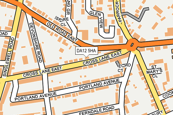 DA12 5HA map - OS OpenMap – Local (Ordnance Survey)
