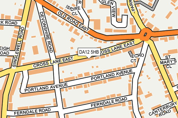 DA12 5HB map - OS OpenMap – Local (Ordnance Survey)