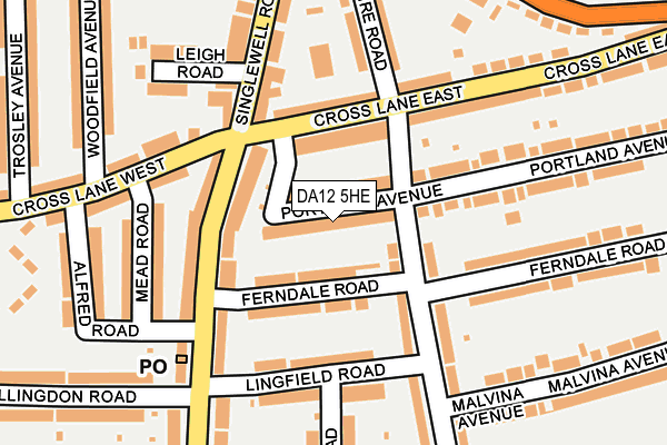 DA12 5HE map - OS OpenMap – Local (Ordnance Survey)