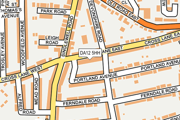 DA12 5HH map - OS OpenMap – Local (Ordnance Survey)