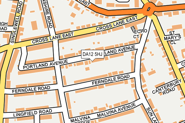 DA12 5HJ map - OS OpenMap – Local (Ordnance Survey)