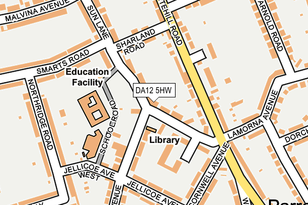 DA12 5HW map - OS OpenMap – Local (Ordnance Survey)