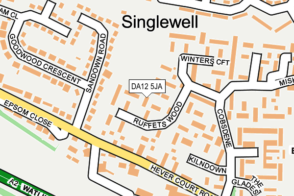 DA12 5JA map - OS OpenMap – Local (Ordnance Survey)