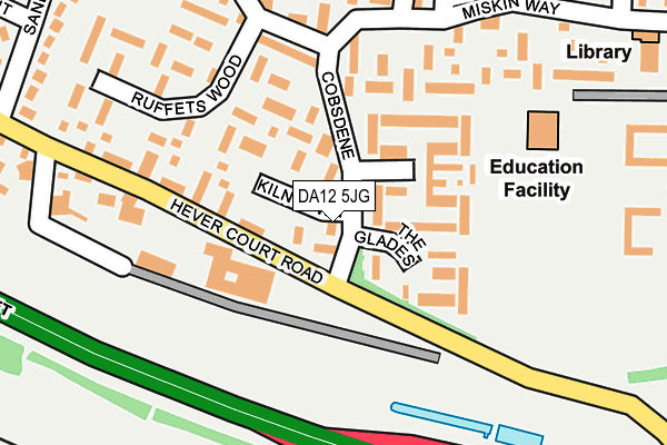 DA12 5JG map - OS OpenMap – Local (Ordnance Survey)