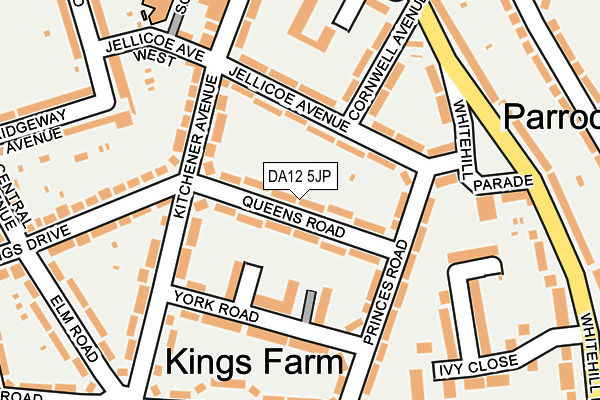 DA12 5JP map - OS OpenMap – Local (Ordnance Survey)