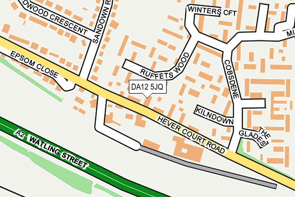 DA12 5JQ map - OS OpenMap – Local (Ordnance Survey)