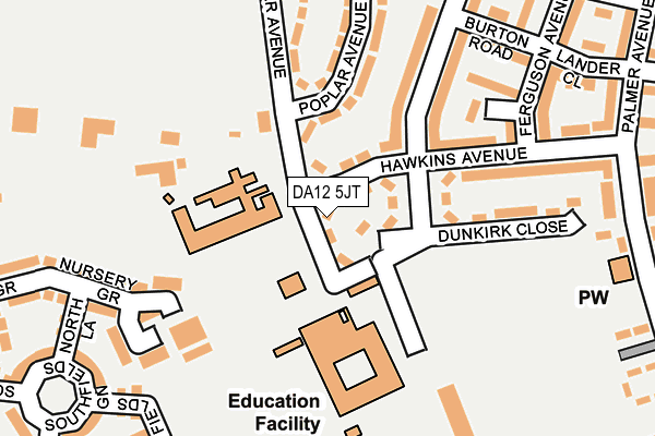 DA12 5JT map - OS OpenMap – Local (Ordnance Survey)