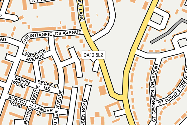 DA12 5LZ map - OS OpenMap – Local (Ordnance Survey)