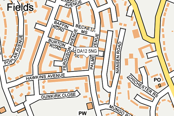 DA12 5NG map - OS OpenMap – Local (Ordnance Survey)