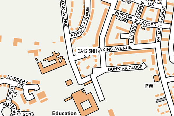 DA12 5NH map - OS OpenMap – Local (Ordnance Survey)