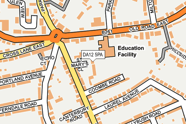 DA12 5PA map - OS OpenMap – Local (Ordnance Survey)