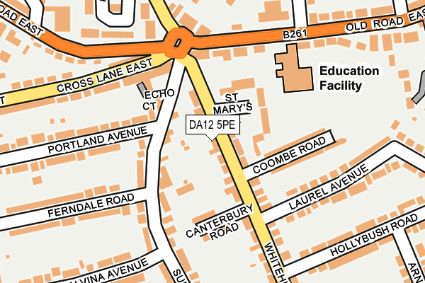 DA12 5PE map - OS OpenMap – Local (Ordnance Survey)