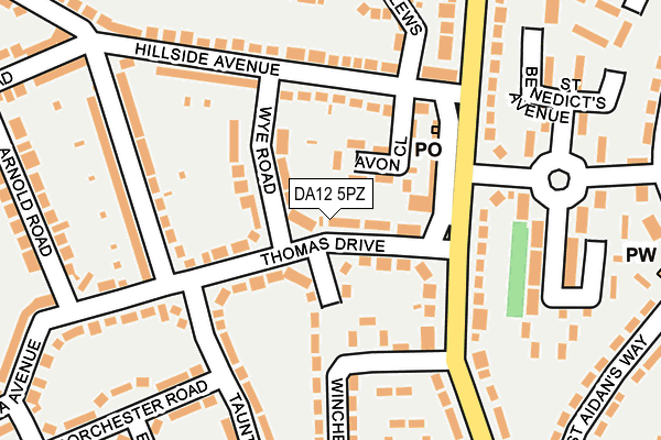 DA12 5PZ map - OS OpenMap – Local (Ordnance Survey)