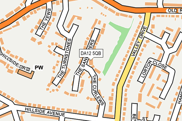 DA12 5QB map - OS OpenMap – Local (Ordnance Survey)