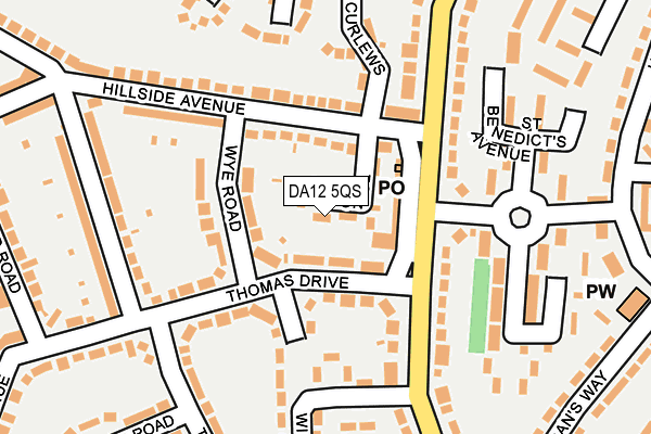 DA12 5QS map - OS OpenMap – Local (Ordnance Survey)