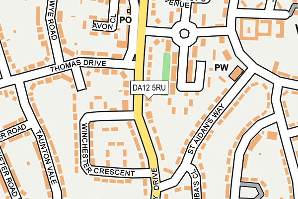 DA12 5RU map - OS OpenMap – Local (Ordnance Survey)