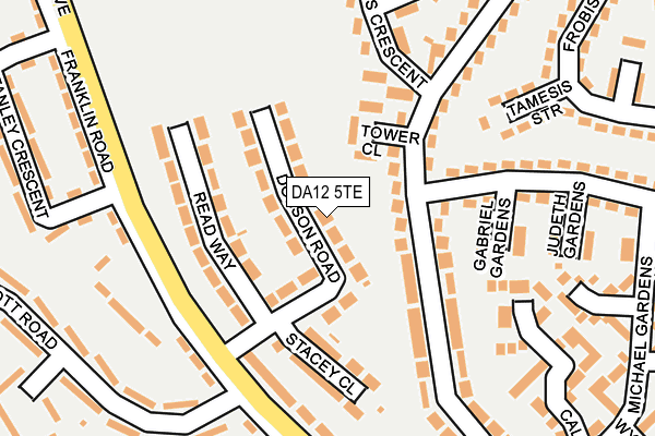 DA12 5TE map - OS OpenMap – Local (Ordnance Survey)