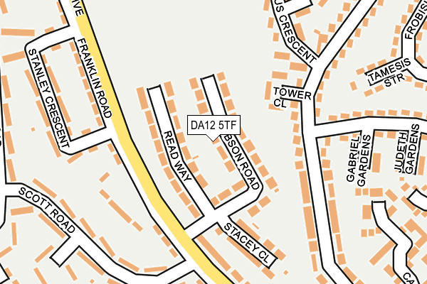 DA12 5TF map - OS OpenMap – Local (Ordnance Survey)