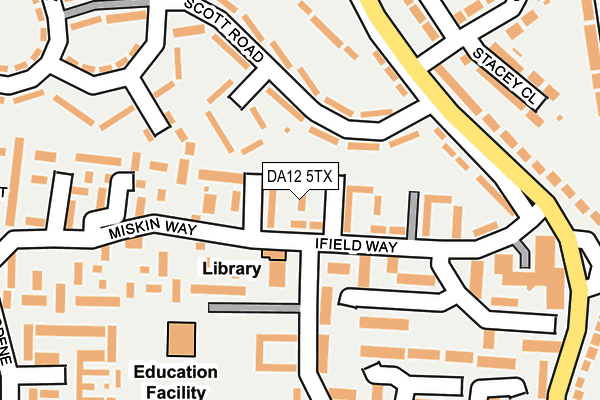 DA12 5TX map - OS OpenMap – Local (Ordnance Survey)