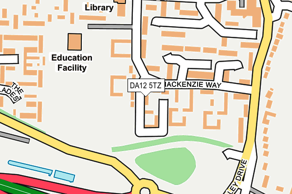 DA12 5TZ map - OS OpenMap – Local (Ordnance Survey)
