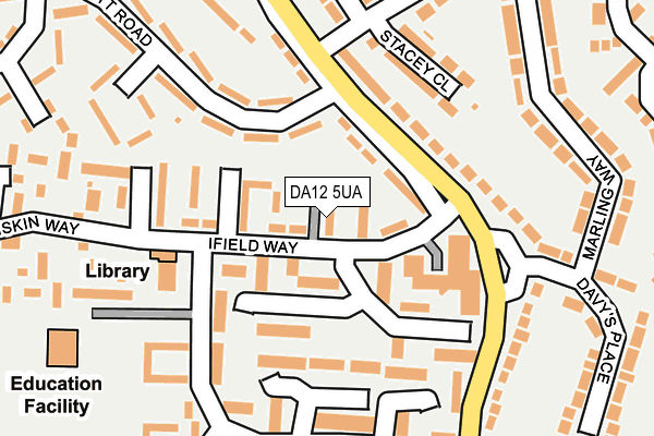 DA12 5UA map - OS OpenMap – Local (Ordnance Survey)