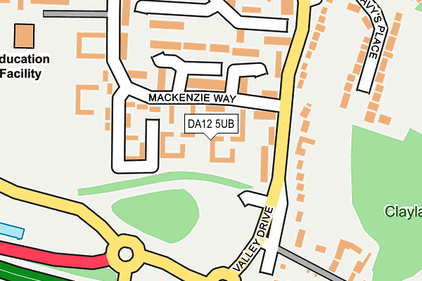 DA12 5UB map - OS OpenMap – Local (Ordnance Survey)