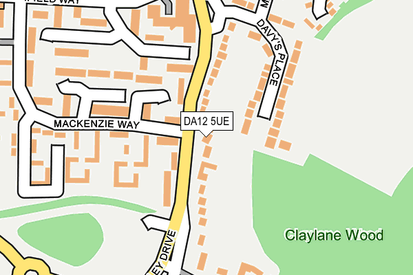 DA12 5UE map - OS OpenMap – Local (Ordnance Survey)