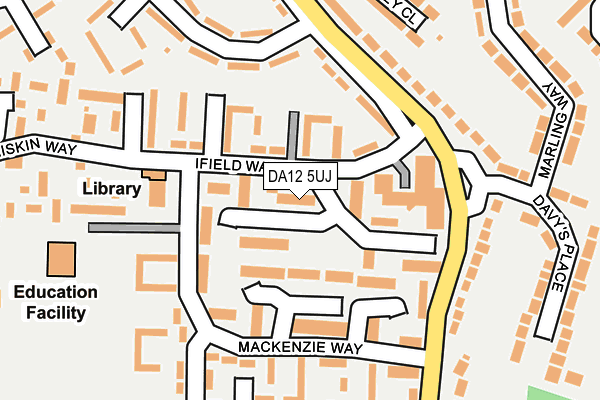 DA12 5UJ map - OS OpenMap – Local (Ordnance Survey)