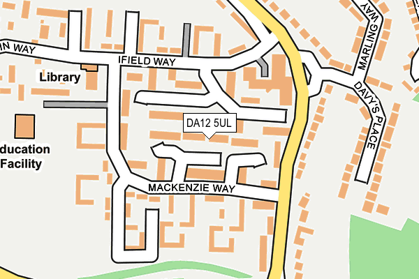 DA12 5UL map - OS OpenMap – Local (Ordnance Survey)