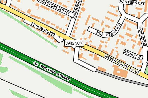 DA12 5UR map - OS OpenMap – Local (Ordnance Survey)